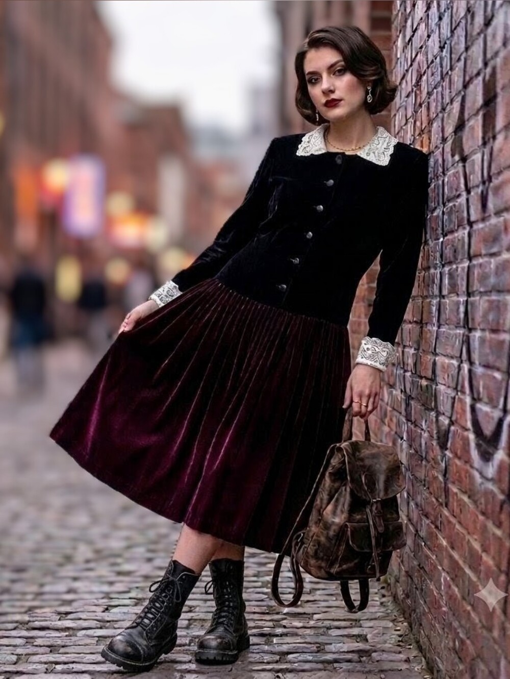 Vintage Velvet Dress by Nancy Johnson